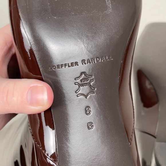 Loeffler Randall 35mm Indy Knee High Boot Chocolate Patent Leather Size 8 - Picture 7 of 16
